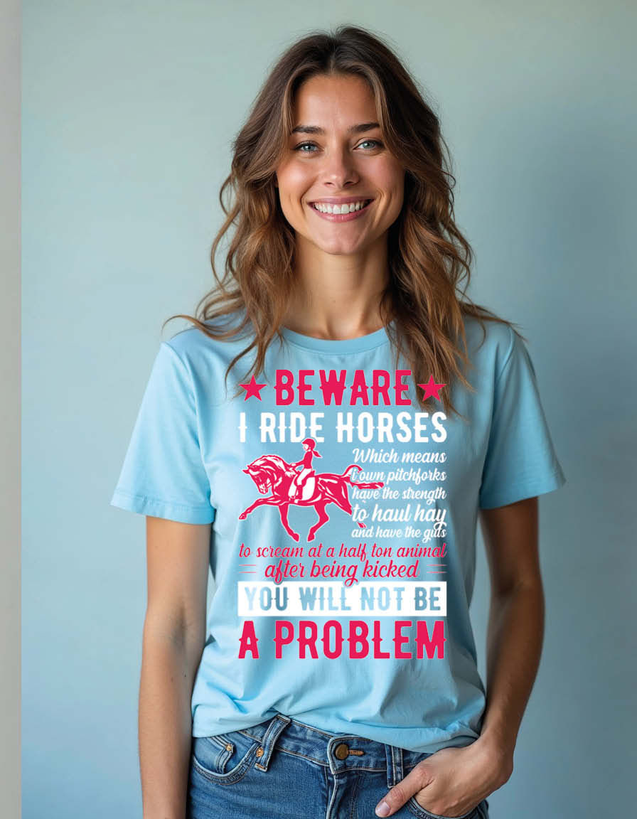 Thumbnail: beware i ride horses which means i own pitchforks have the strength to haul