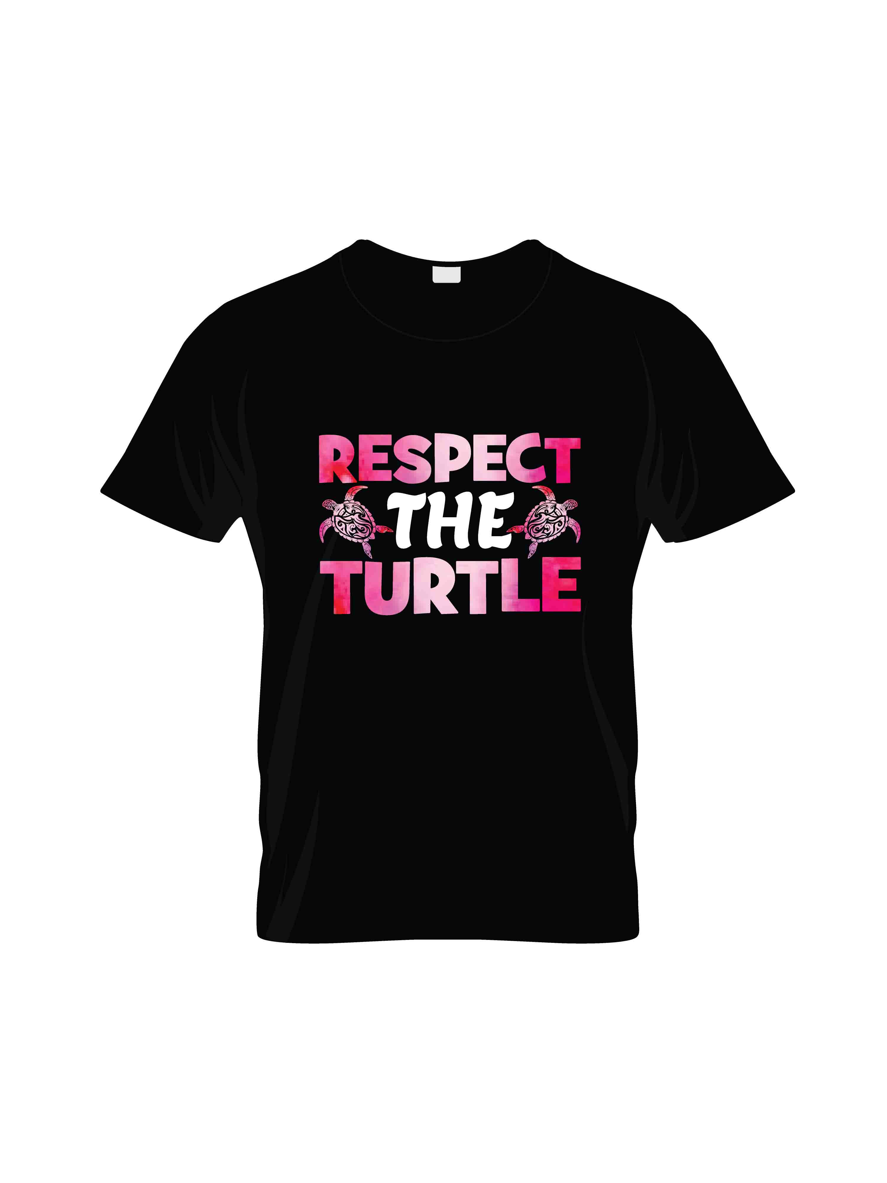 respect the turtles typography printed t shirts