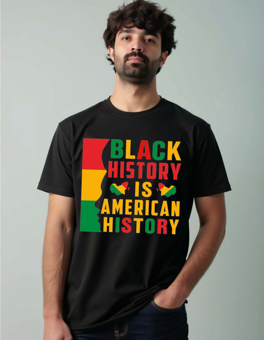 black history is american history Premium Unisex Printed Graphic T-Shirt
