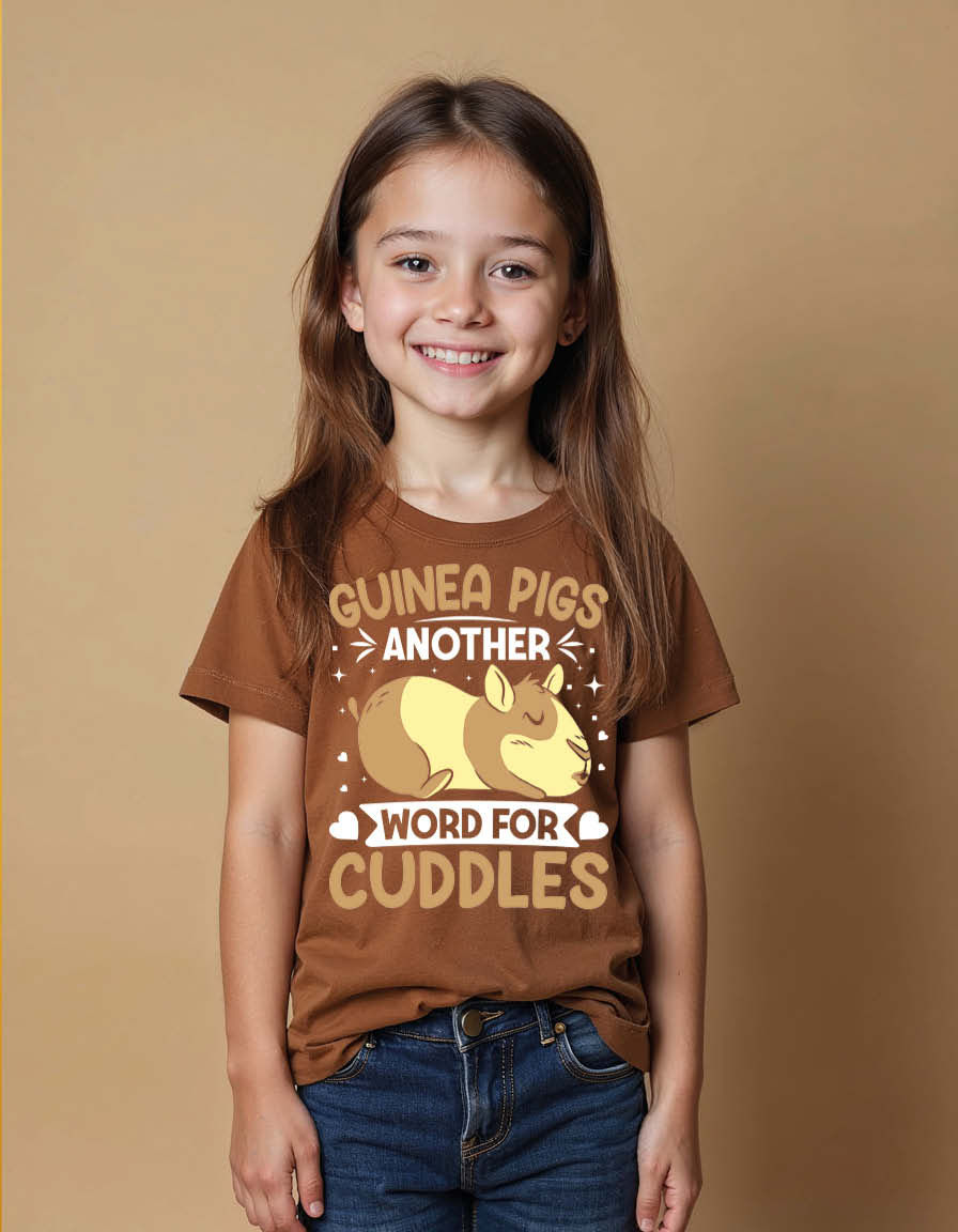 Thumbnail: guinea pigs another word for cuddles Unisex Printed Graphic T-Shirt