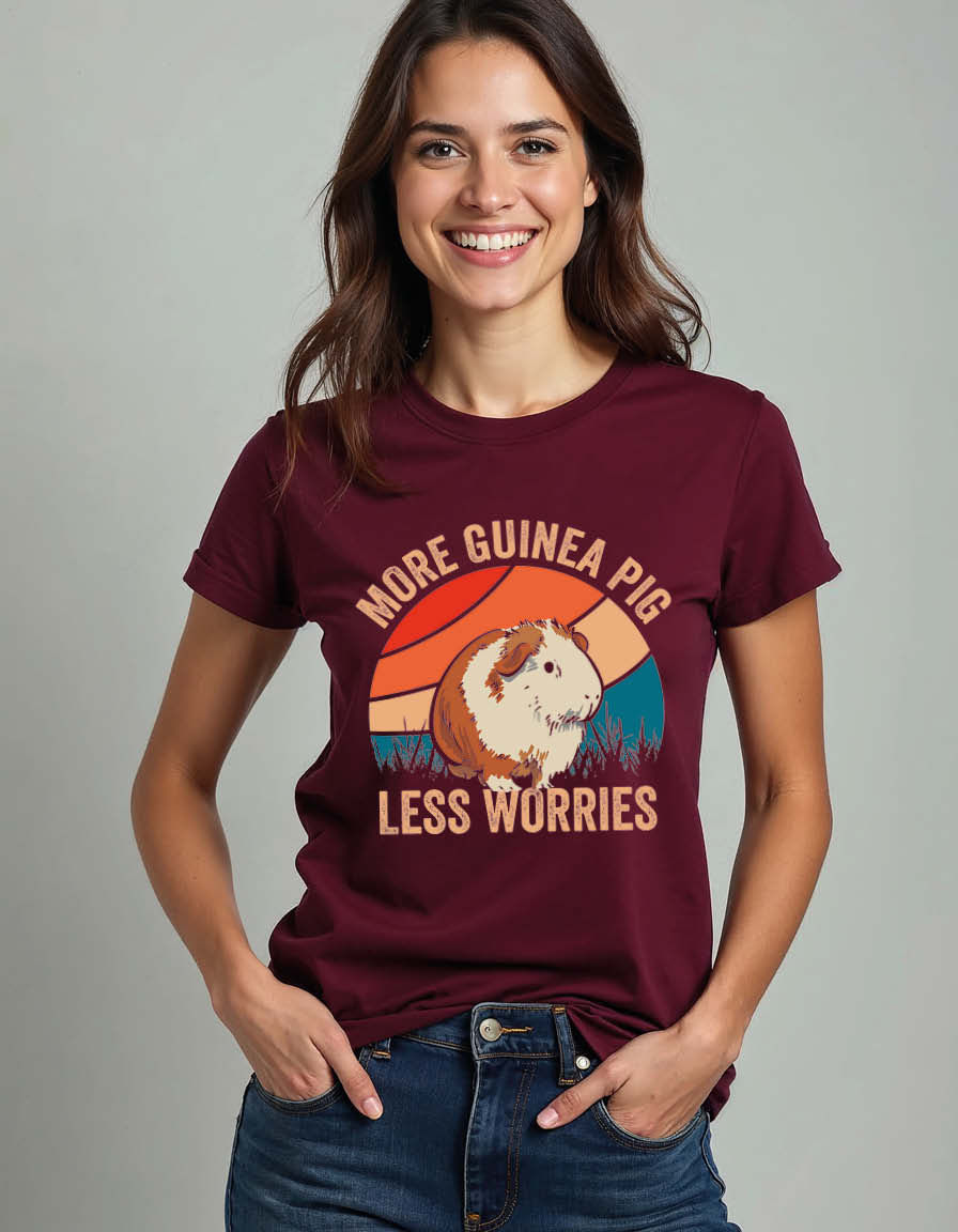 Thumbnail: more guinea pig less worries Unisex Graphic T-Shirt for Mens,Womens & Kids