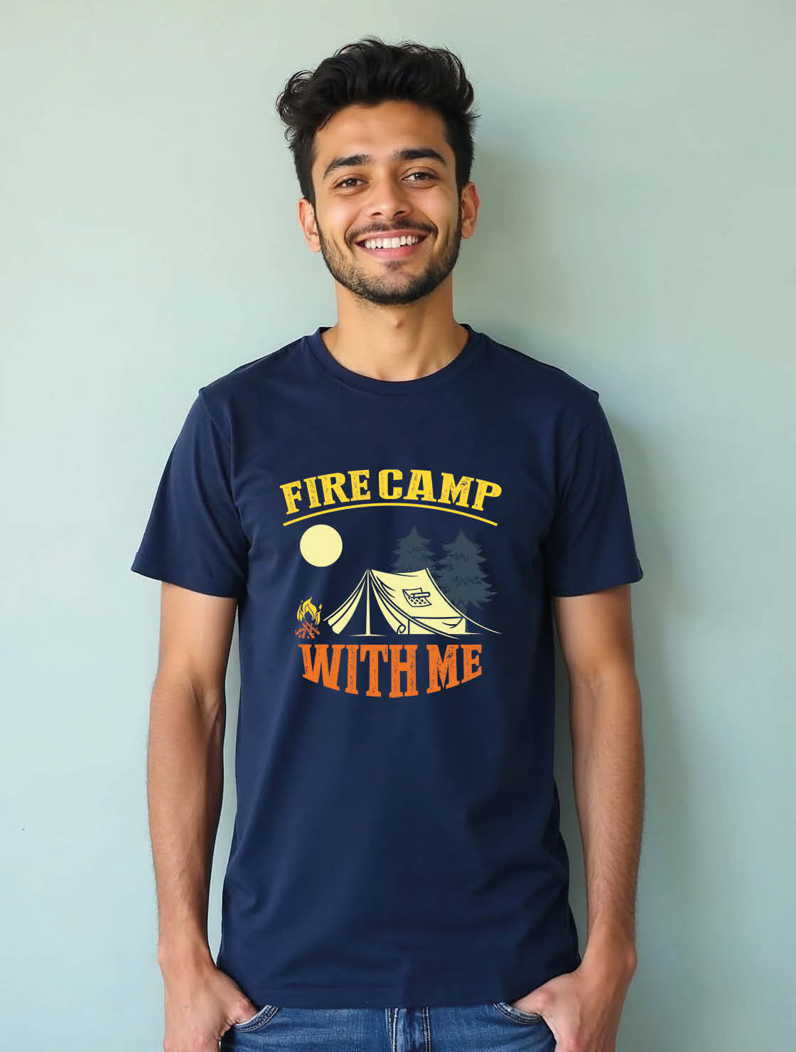 fire camp with me Unisex Printed Graphic T-Shirt For Women, Men & Kids