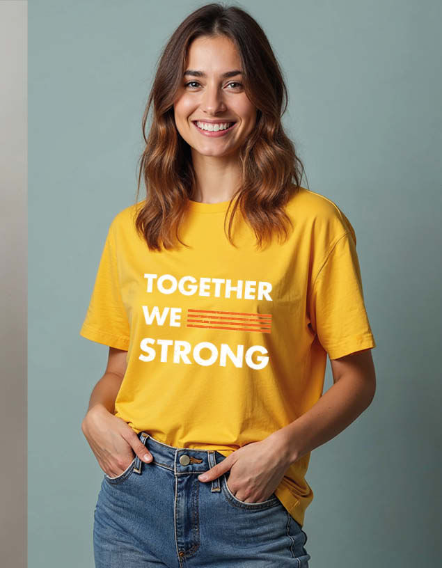 Thumbnail: together we strong Unisex Printed Graphic T-Shirt For Mens Womens & Kids