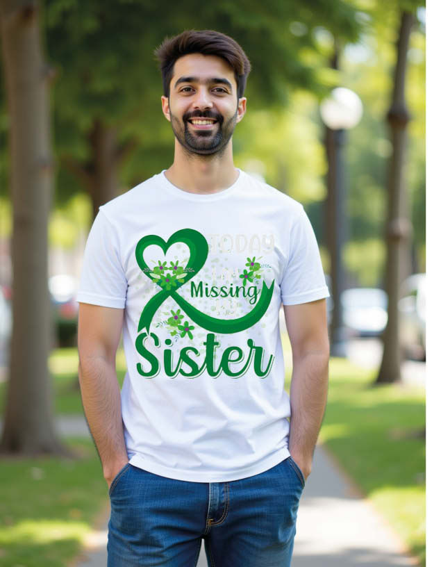 Thumbnail: today i am missing my sister Unisex Printed Graphic Tees For Mens Womens & Kids