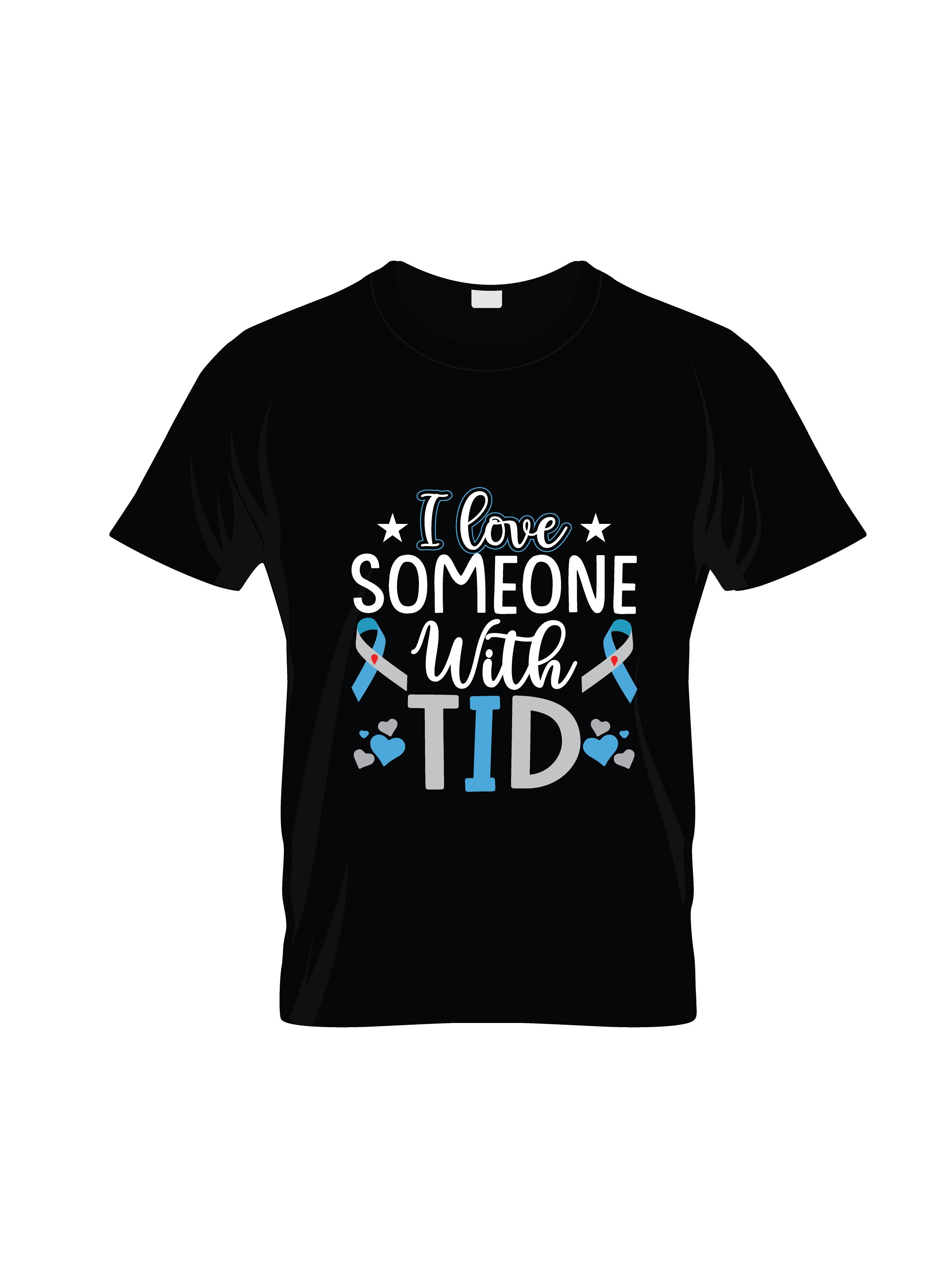 i love someone with tid typography t shirts