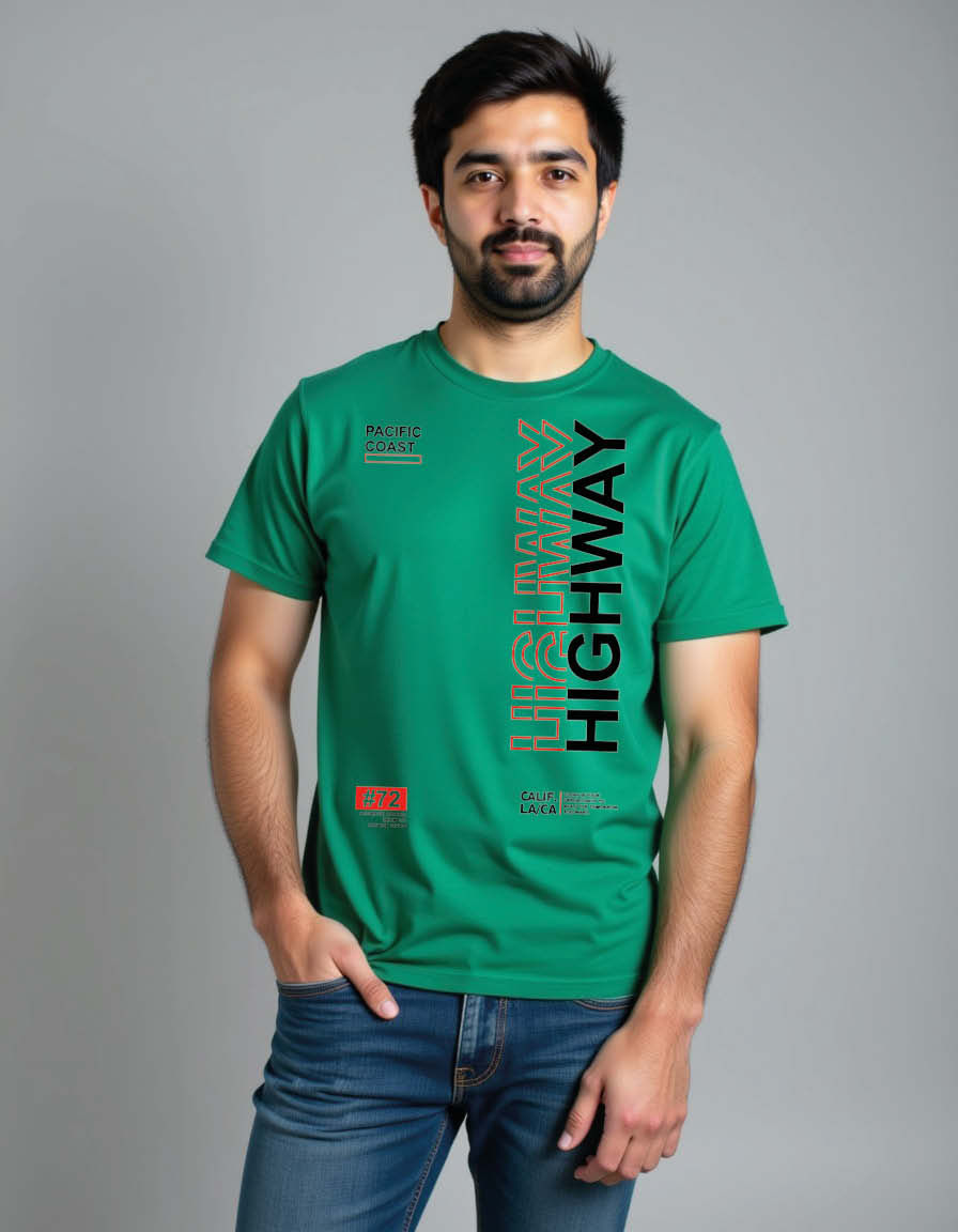 Thumbnail: highway Unisex Printed Graphic T-Shirt For Mens, Womens & Kids