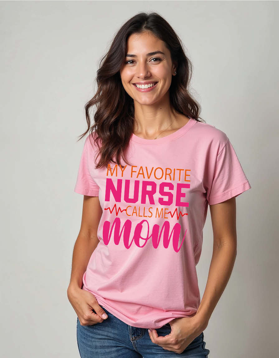 Thumbnail: my favorite nurse calls me mom Classic Streetwear Unisex Printed Graphic T-Shirt
