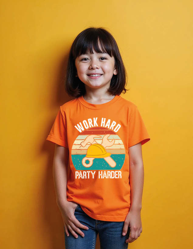 Thumbnail: work hard party harder Unisex Printed Graphic T-Shirt For Mens Womens & Kids