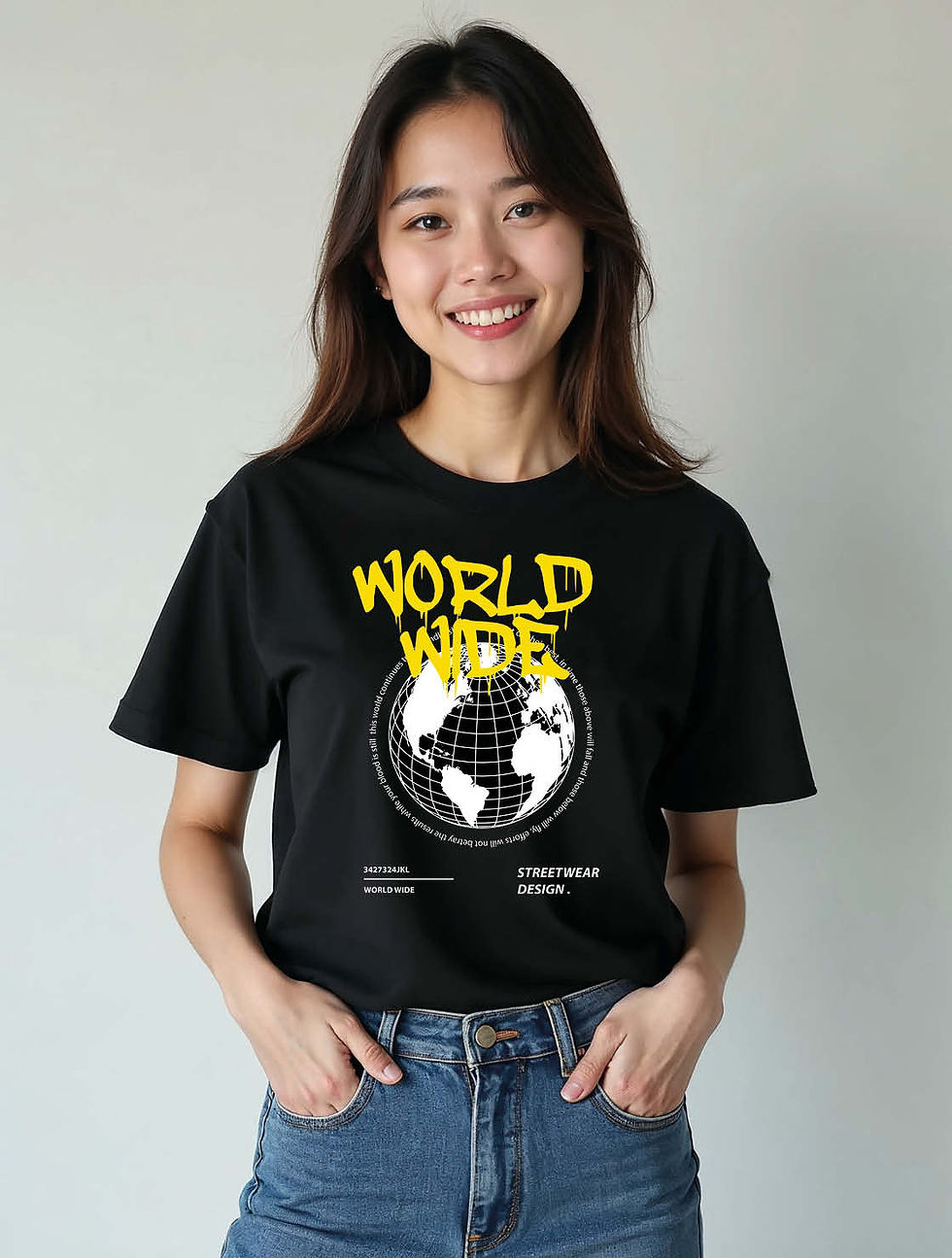 world wide Classic Unisex Printed Graphic T-Shirt for Mens,Womens & Kids