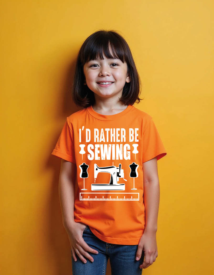 i'd rather be sewing Unisex Printed Graphic T-Shirt For Mens, Womens & Kids