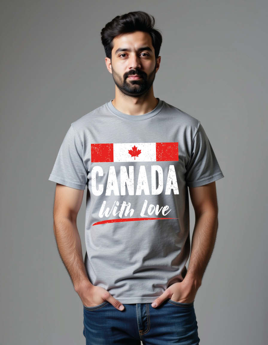 Thumbnail: canada with love Unisex Printed Graphic T-Shirt For Mens, Womens & Kids