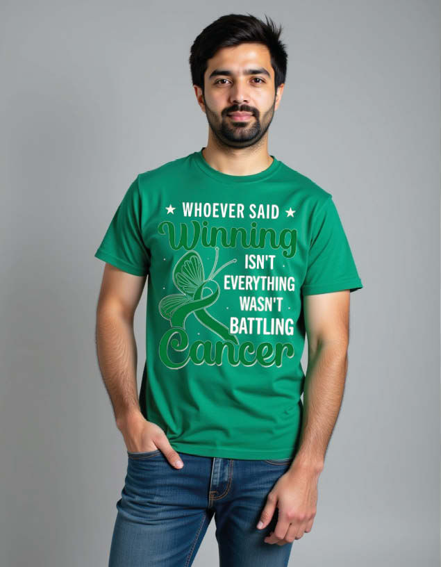 Thumbnail: whoever said winning isn't everything wasn't batting cancer Unisex Printed tees