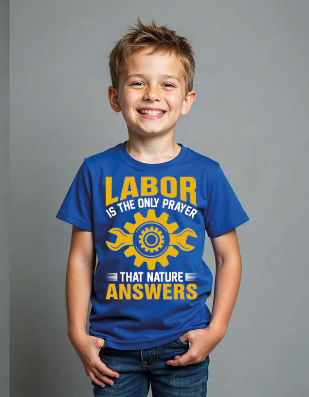 Thumbnail: labor is the only prayer that nature answers Unisex Printed Graphic T-Shirt