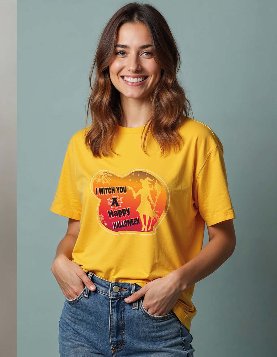 Thumbnail: i witch you a happy halloween Classic Unisex Printed Graphic T-Shirt