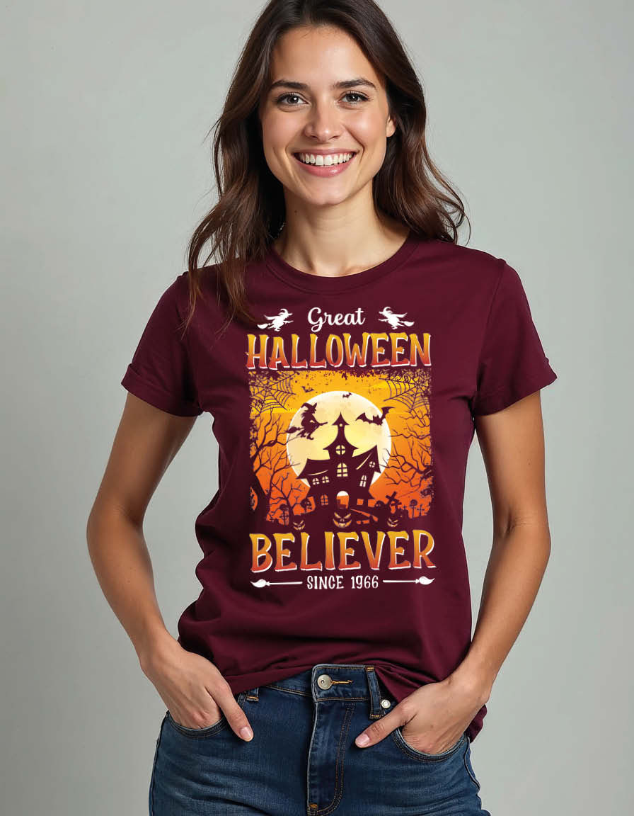 Thumbnail: great halloween believer Unisex Printed Graphic T-Shirt for Mens,Womens & Kids
