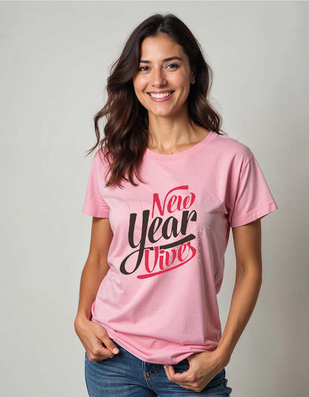 new year vives Unisex Printed Graphic T-Shirt for Mens,Womens & Kids