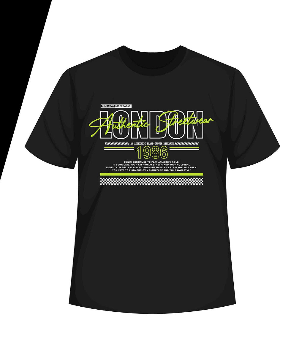 Thumbnail: London typography authentic streetwear graphic tshirt .