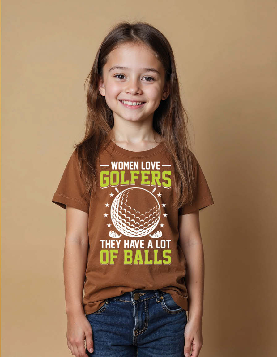 Thumbnail: women love golfers they have a lot of balls Unisex Printed Graphic T-Shirt