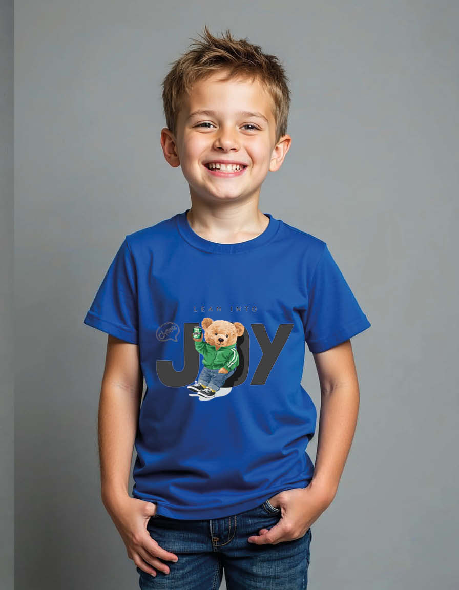 Thumbnail: cheers lean into joy Unisex Printed Graphic T-Shirt For Mens Womens & Kids