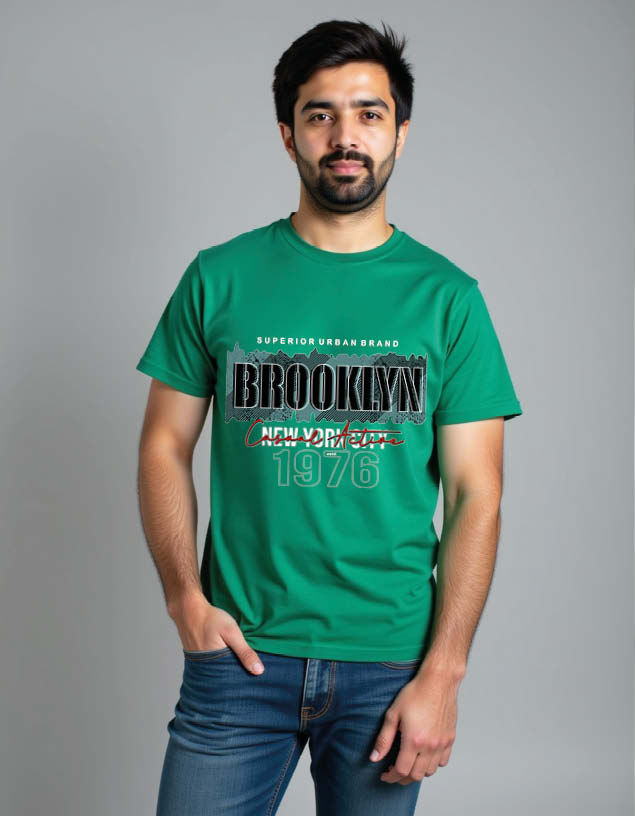 Thumbnail: brooklyn Casual Unisex Printed Graphic T-Shirt for Mens,Womens & Kids