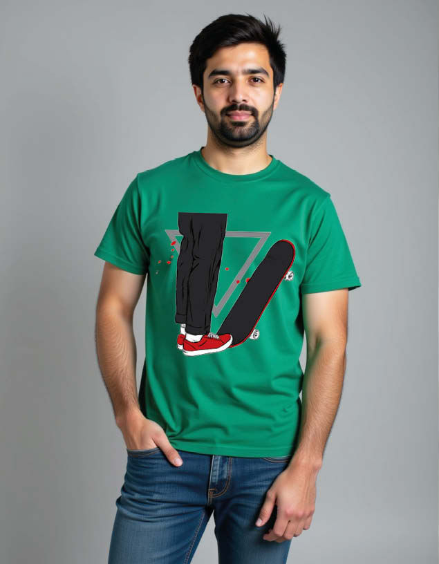 Thumbnail: Skateboard Classic Unisex Printed Graphic T-Shirt for Mens,Womens & Kids