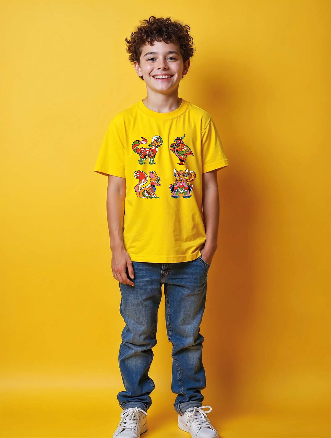 Cute Colorful Cartoon Character Urban Unisex Printed Graphic T-Shirt