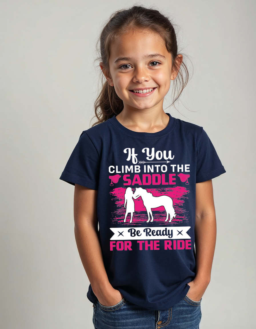 Thumbnail: if you climb into the saddle be ready for the ride Unisex Printed Graphic Tees