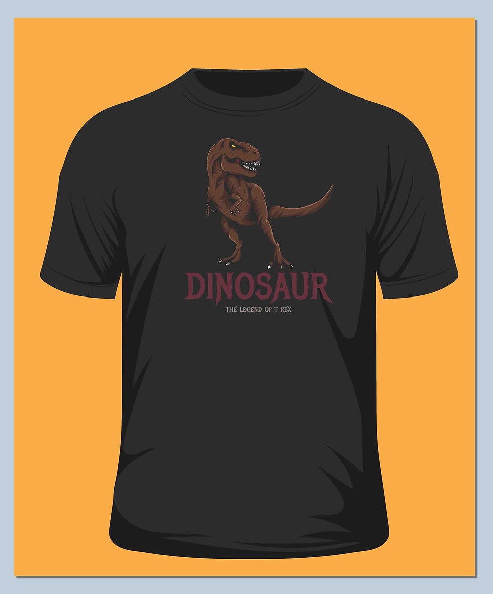 Thumbnail: Dinosaur print t shirts sticker wrapping paper web poster.