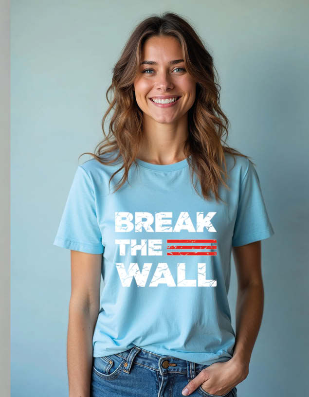 Thumbnail: break the wall Unisex Printed Graphic T-Shirt For Mens Womens & Kids