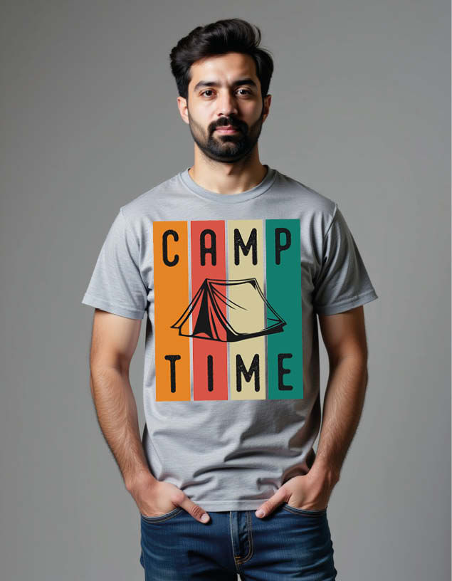 Camp time Unisex Printed Graphic T-shirt
