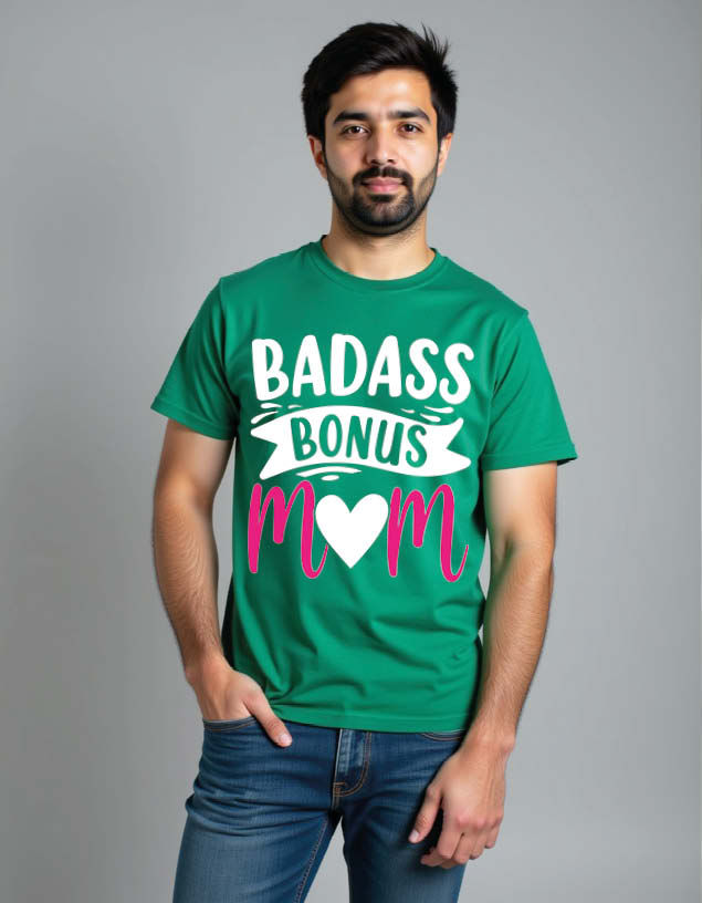 Badass bonus mom Unisex Printed Graphcal T-shirt