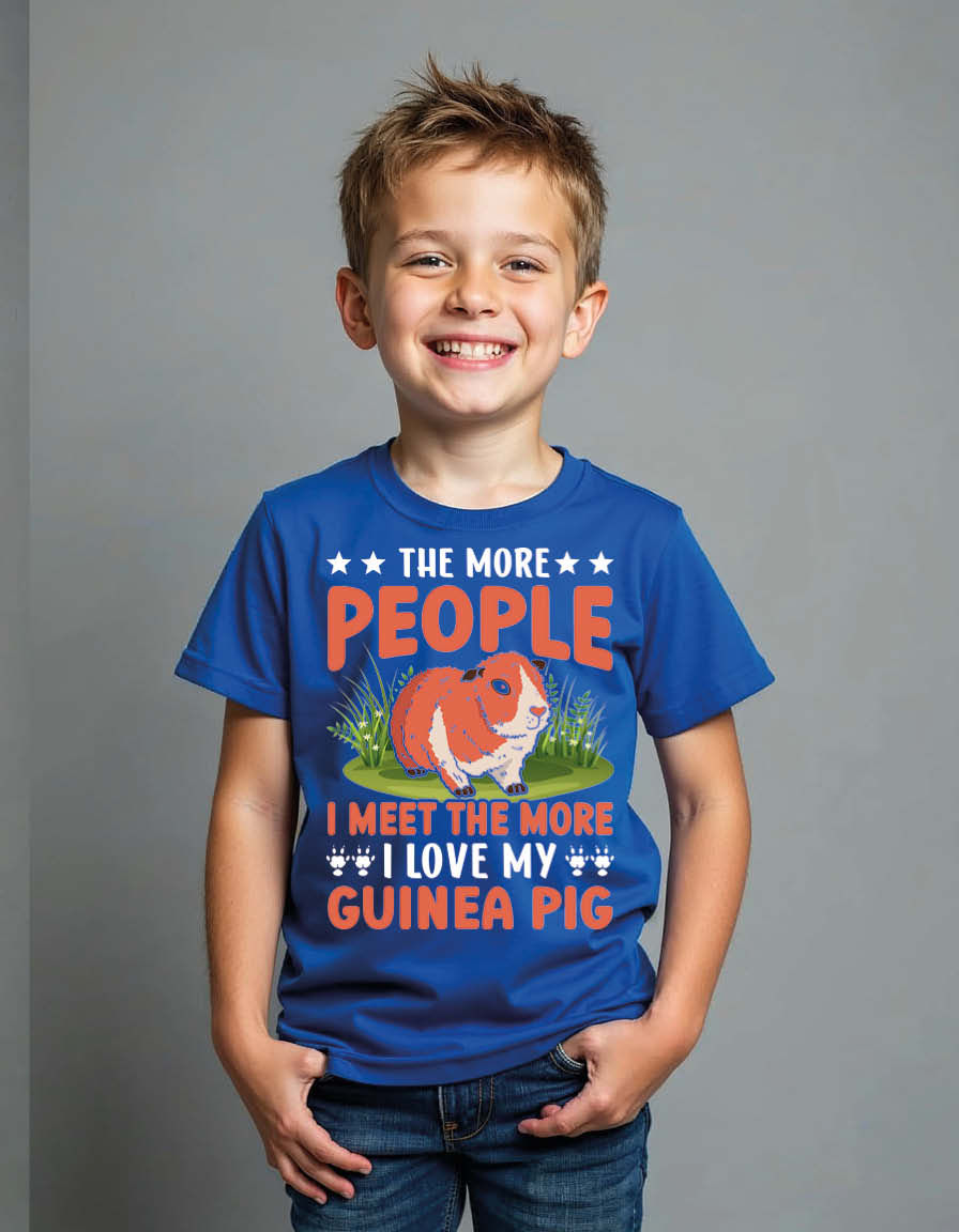 Thumbnail: the more people i meet the more i love my guinea pig Unisex Printed Graphic Tees