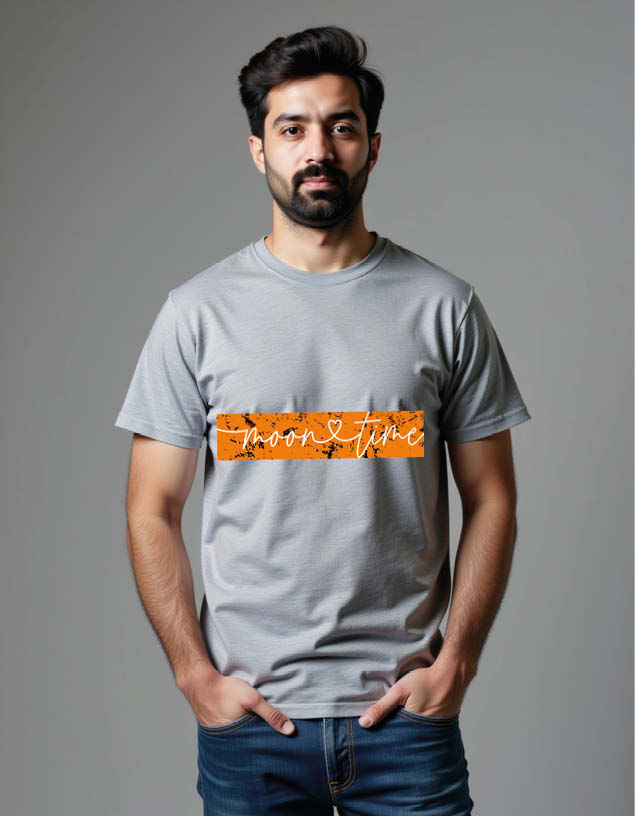 Thumbnail: Moon time Unisex Printed Graphic T-Shirt