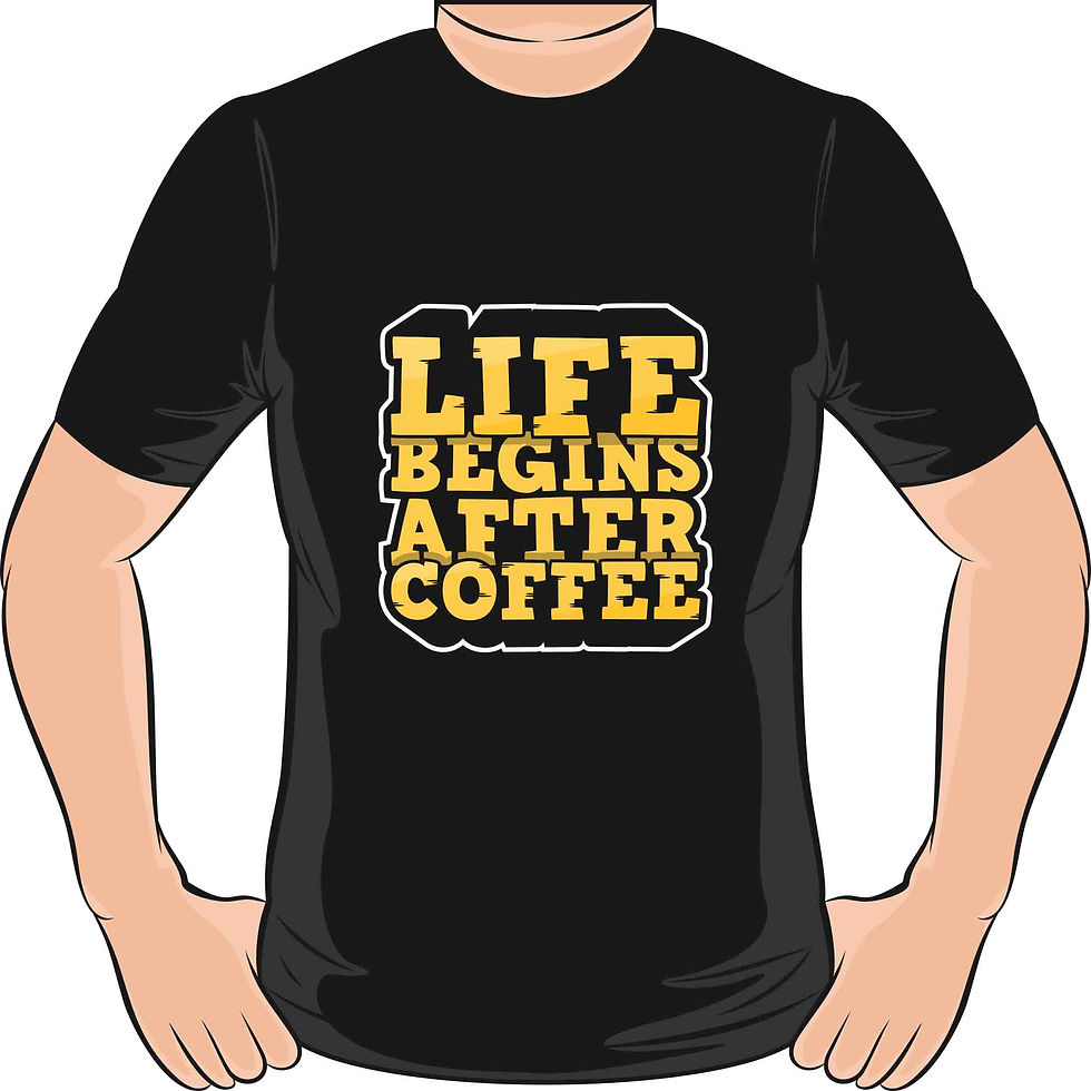 life begins after coffee typography printed t shirts