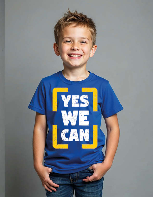 Thumbnail: yes we can Classic Unisex Printed Graphic T-Shirt For Mens Womens & Kids