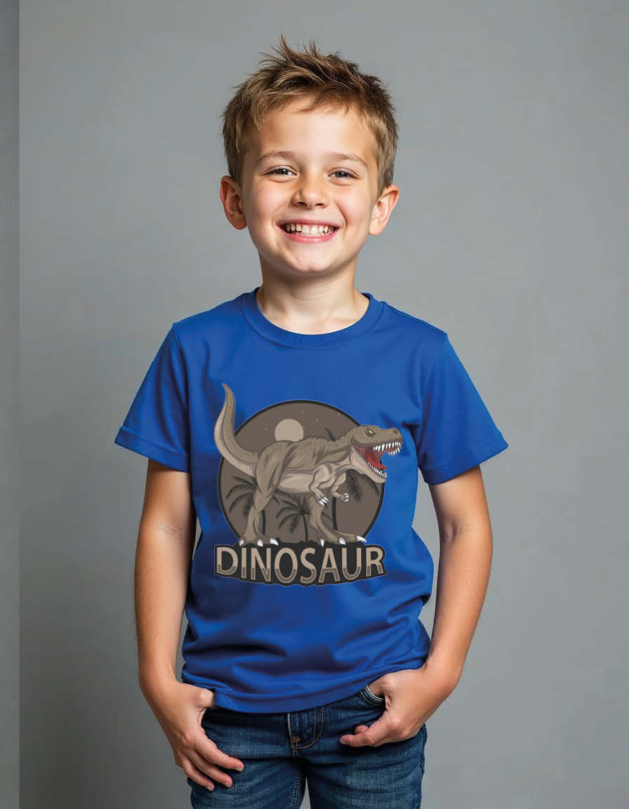 Thumbnail: Dinosaur Unisex Printed Graphcal T-shirt