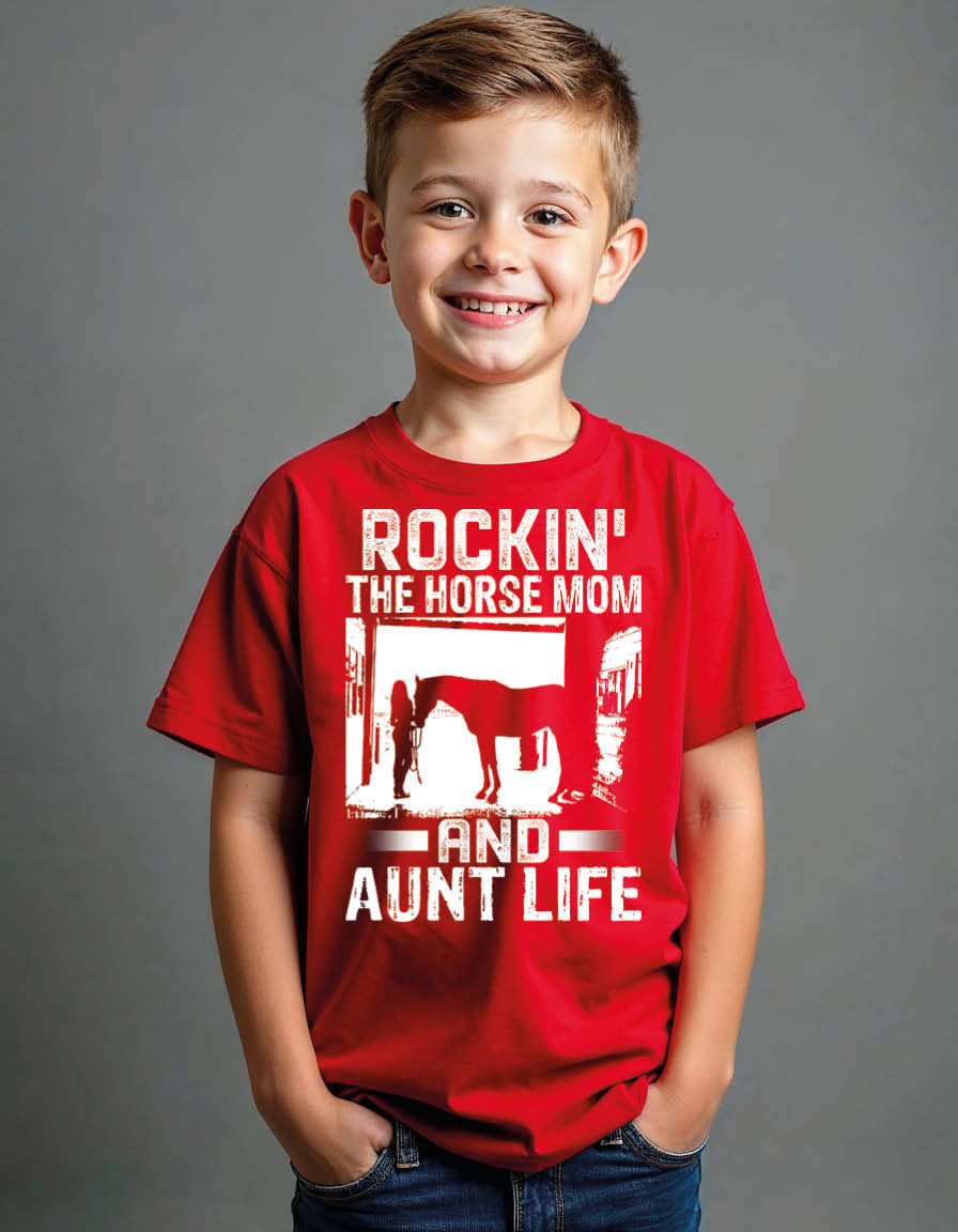 rock in the horse mom and aunt life Classic Unisex Printed Graphic T-Shirt