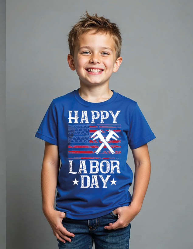 happy labor day Unisex Printed Graphic T-Shirt For Mens Womens & Kids