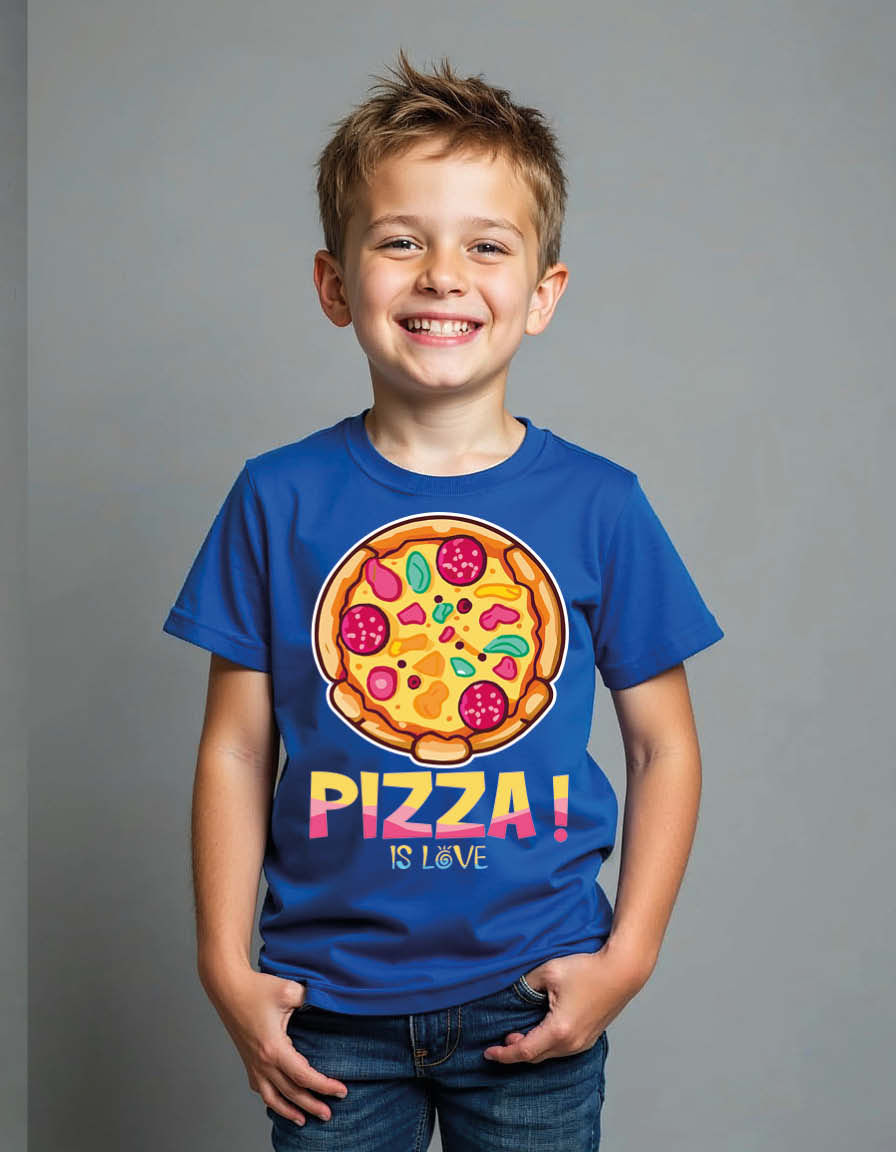 Thumbnail: Pizza is love Unisex Printed Graphic T-shirt