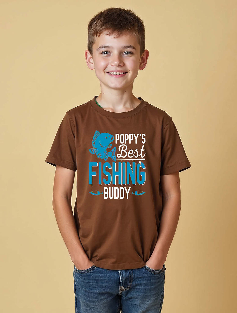 poppy's best fishing buddy Unisex Printed Graphic T-Shirt For Women, Men & Kids