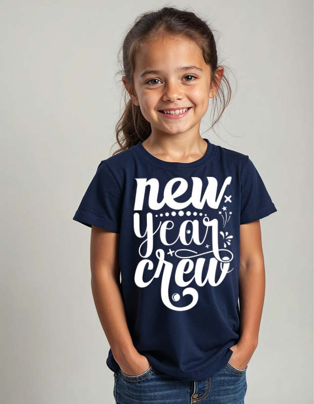 Thumbnail: new year crew Casual Unisex Printed Graphic T-Shirt for Mens,Womens & Kids