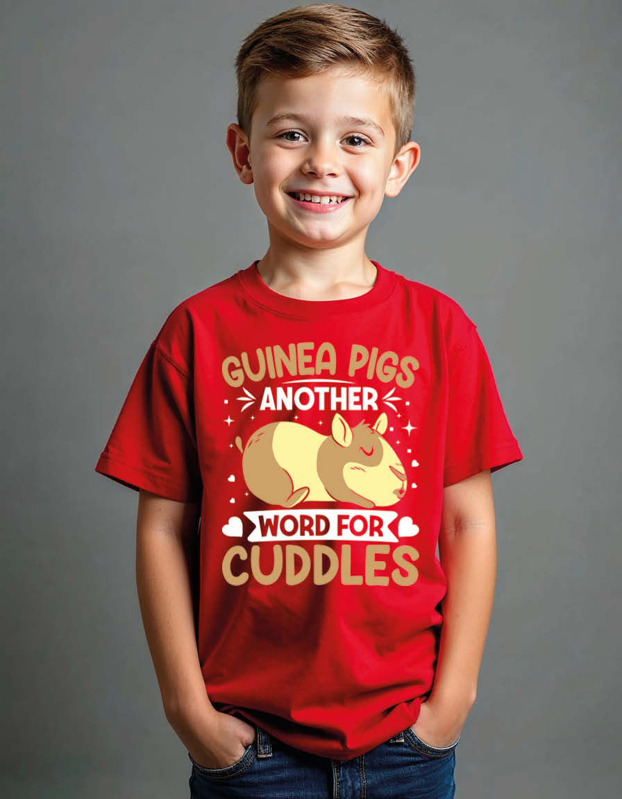 Thumbnail: guinea pigs another word for cuddles Unisex Printed Graphic T-Shirt