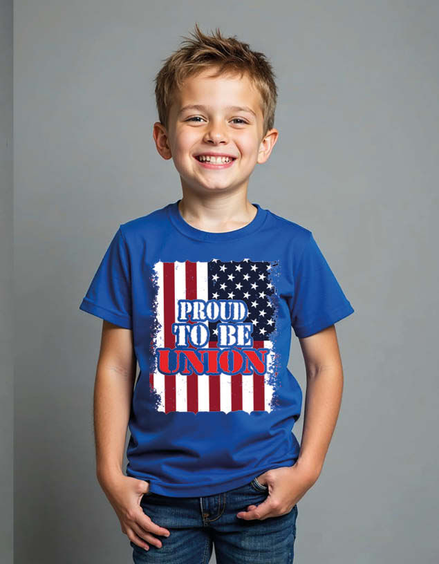 Thumbnail: proud to be union Unisex Printed Graphic T-Shirt For Mens Womens & Kids