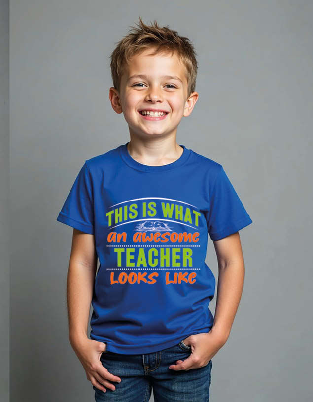 Thumbnail: this is what an awesome teacher looks like Unisex Printed Graphic T-Shirt