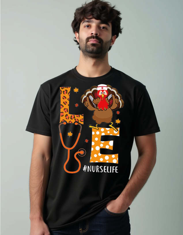 Thumbnail: love nurselife Unisex Printed Graphic T-Shirt For Mens Womens & Kids