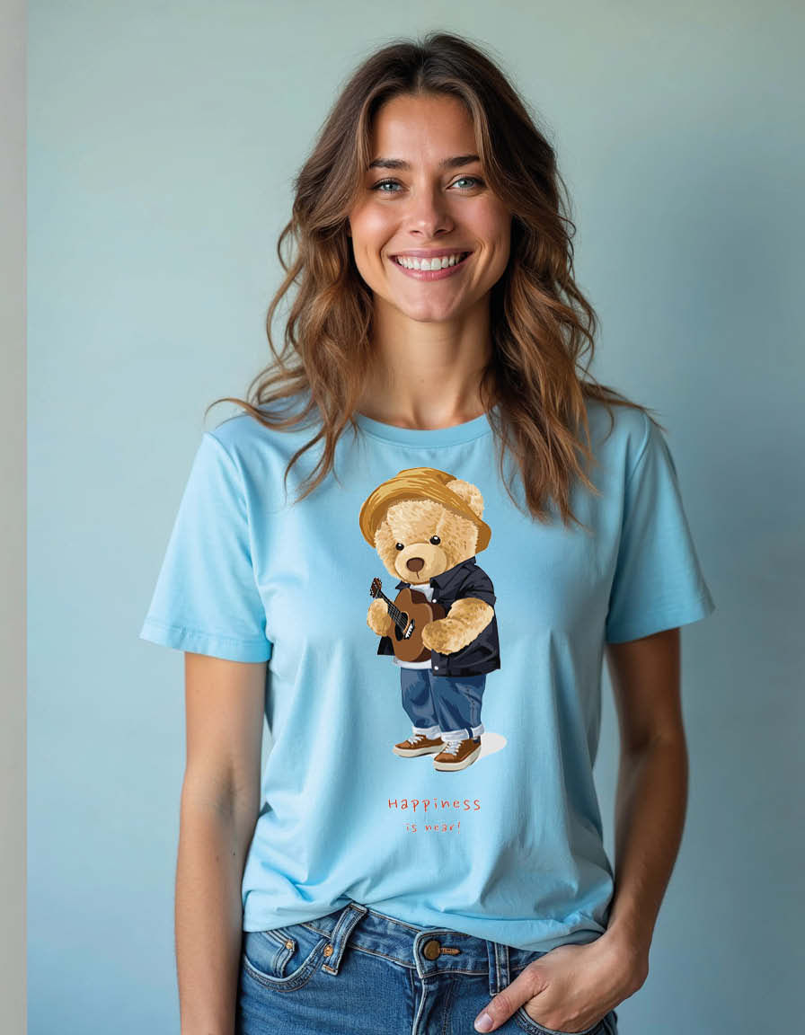Thumbnail: Fashion Bear Unisex Printed Graphic T-Shirt For Mens, Womens & Kids