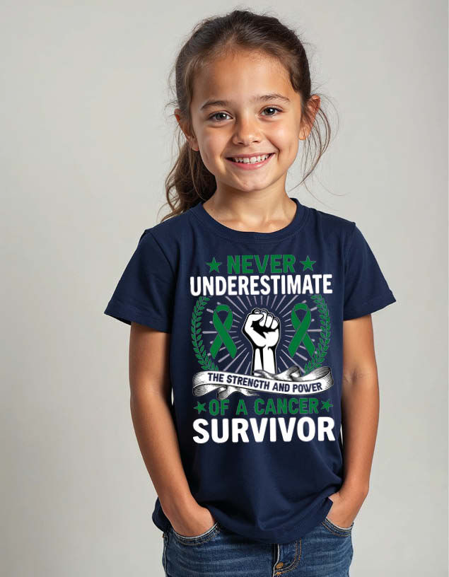 Thumbnail: never underestimate the strength and power of a cancer survivor unisex tees