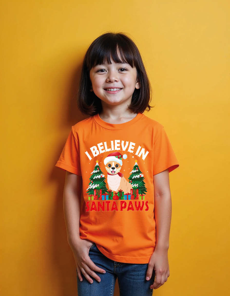 Thumbnail: i believe in santa paws Unisex Printed Graphic T-Shirt For Mens, Womens & Kids