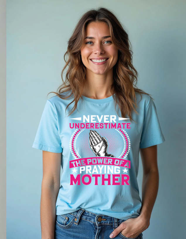Thumbnail: Never understimate the power of a mother Unisex Printed Graphic T-Shirt