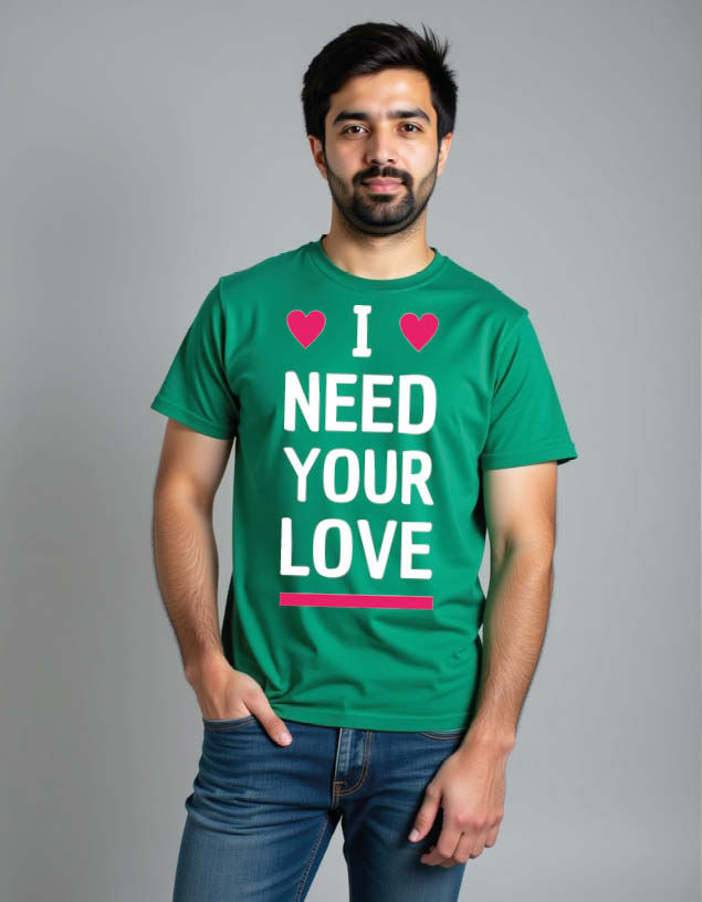 i need your love Unisex Printed Graphic T-Shirt For Mens Womens & Kids